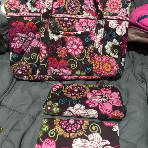 Vera Bradley Handbags - Vera Bradley purse with wallet and checkbook cover